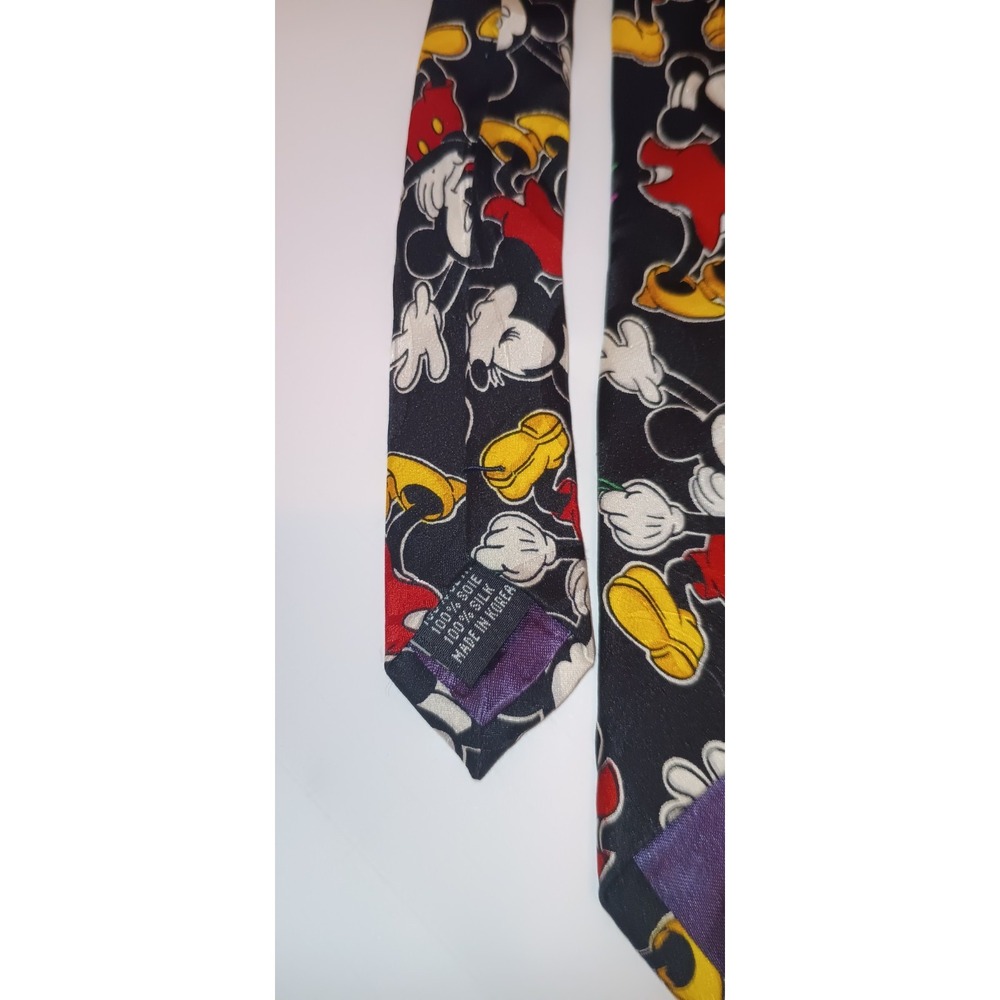 Lot of 2 Vintage Silk Novelty Neck Ties Mickey Mouse Winnie The Pooh Kidcore - Picture 12 of 16